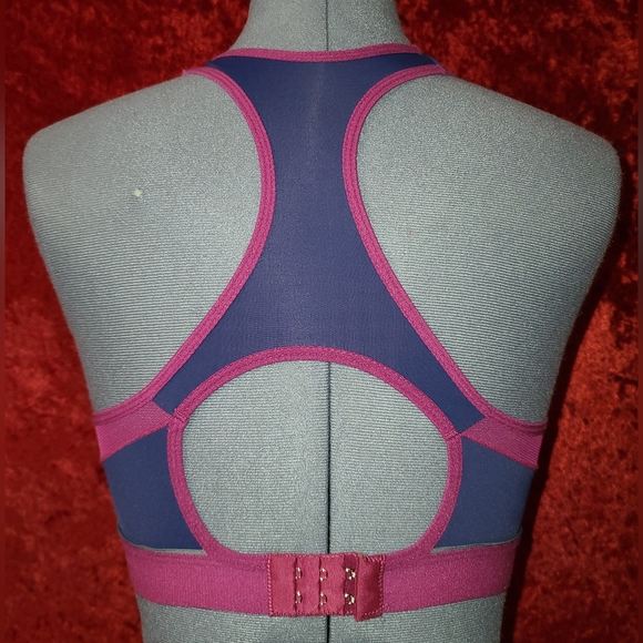 Youmita Purple & Navy Racerback Bra in 34C - Picture 3 of 4